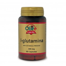 Obire L-Glutamina 400 mg, 90 Cápsulas.