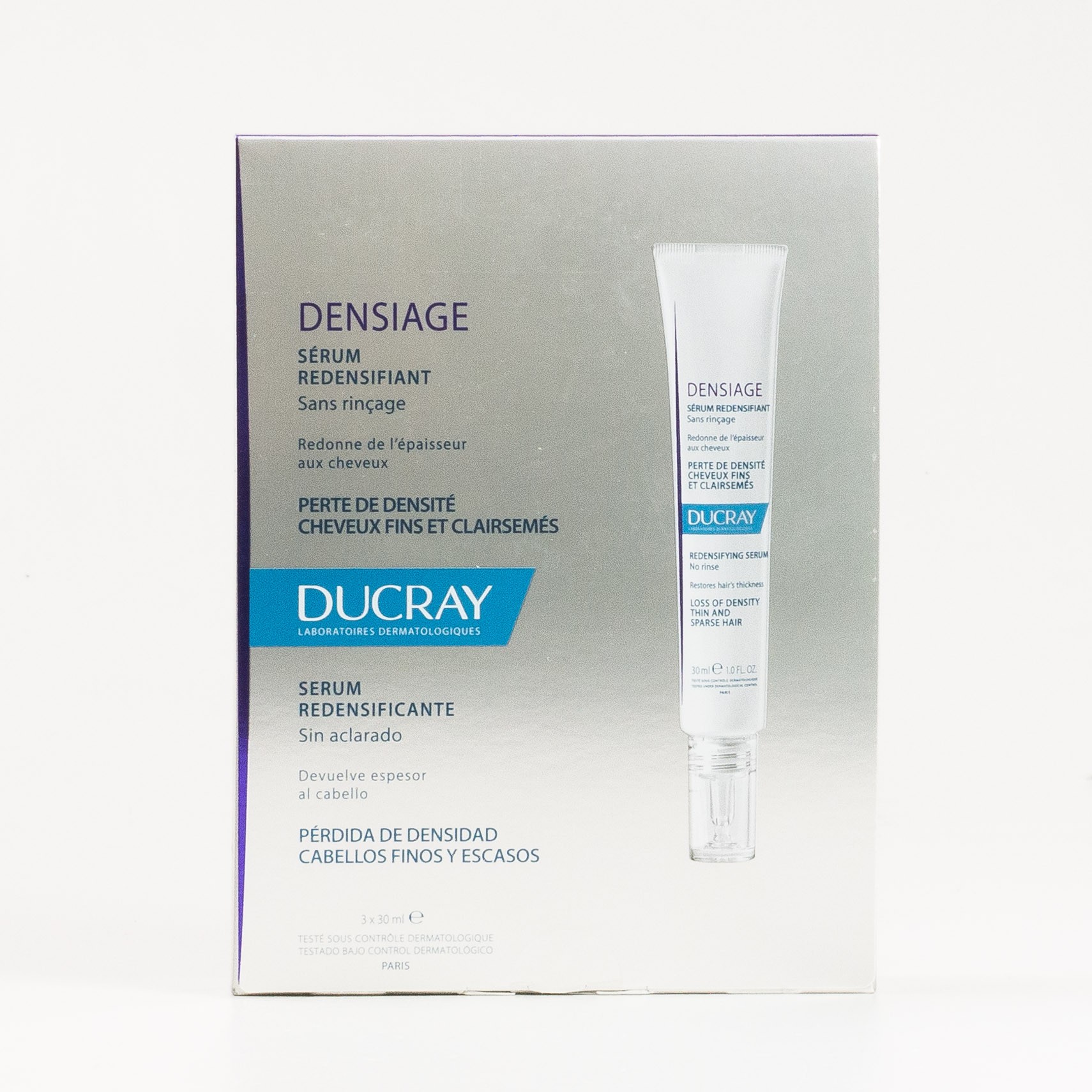 Ducray Densiage Soro Redensificante, 3x30 ml.