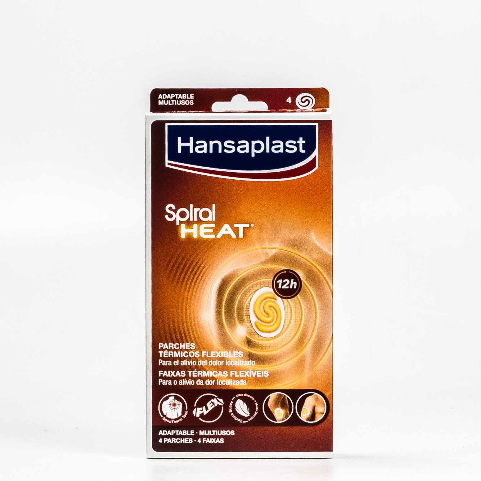 Hansaplast Spiral Heat Patches Adaptáveis, 4 unid.
