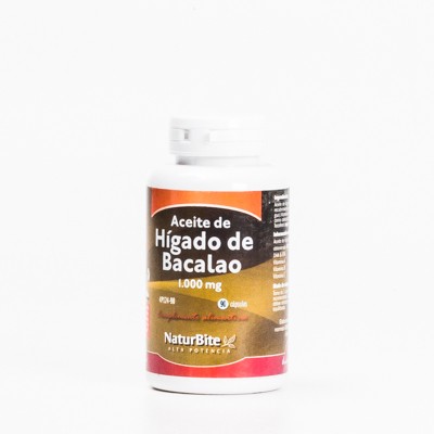 Óleo de fígado de bacalhau Naturbite, 90 Caps.