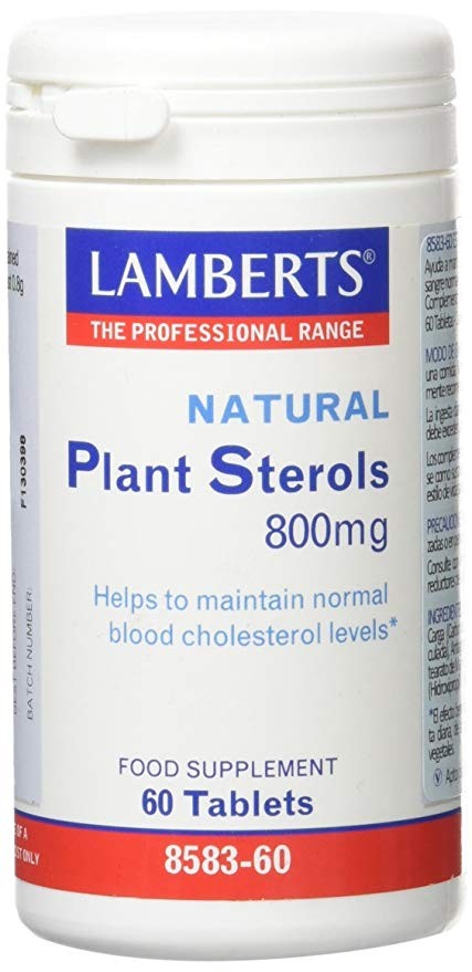 LAMBERTS Sterols vegetais 800mg, 60 comprimidos.