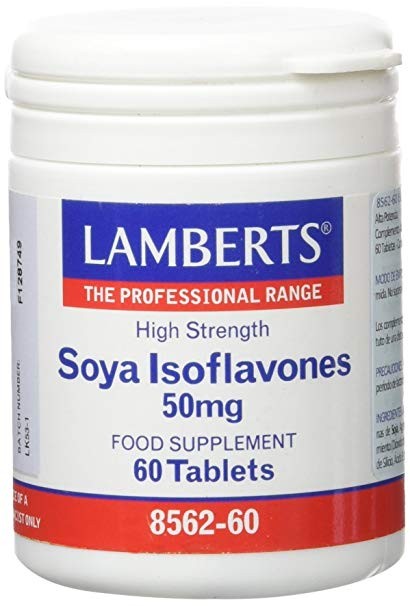 LAMBERTS Isoflavonas de soja 50mg, 60 comprimidos.