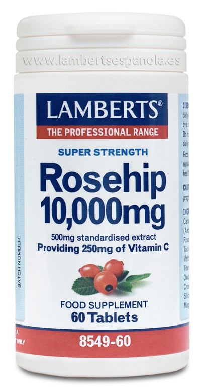 Lamberts Rosa Mosqueta 10.000 mg, 60 comprimidos.