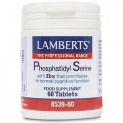 Lamberts Fosfatidil Serina 100 mg + Zinco, 60 comprimidos.