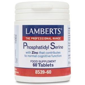 Lamberts Fosfatidil Serina 100 mg + Zinco, 60 comprimidos.