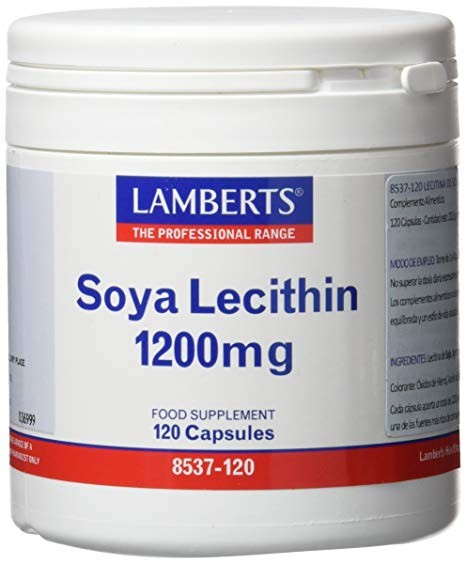 Lamberts Lecitina de Soja 1200mg, 120 Cápsulas.