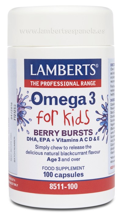 Lamberts Omega 3 para crianças, 100 Cápsulas.