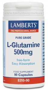 LAMBERTS L-Glutamina 500mg, 90 cápsulas.