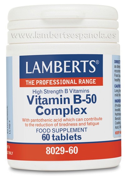 LAMBERTS Vitamin B-50 Complex, 60 comprimidos.