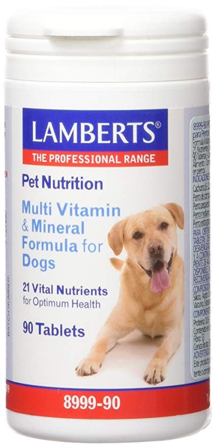 LAMBERTS Pet Nutrition Vitaminas e Minerais para Cães, 90 comprimidos.