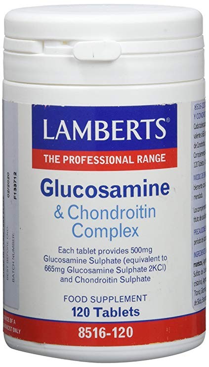 LAMBERTS Glucosamina e Complexo de Condroitina, 120 comprimidos.