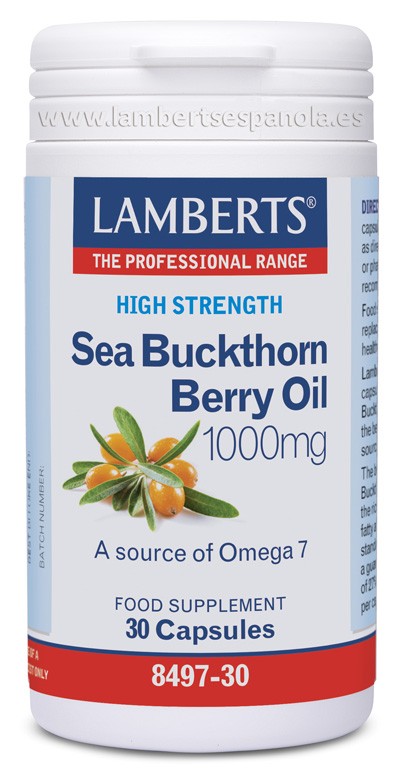 Lamberts Sea Buckthorn 1000 mg, 30 Cápsulas.