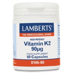 LAMBERTS Vitamina K2 90 mcg, 60 cápsulas.
