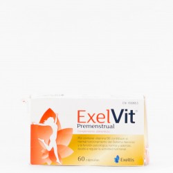 Exelvit pré-menstrual, 60 cápsulas.