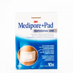 Medipore+Pad Sterile Dressing 10x10 cm, 10 unid.