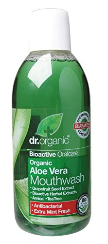 Dr Aloe Vera Orgânico Enxaguante bucal, 500ml.