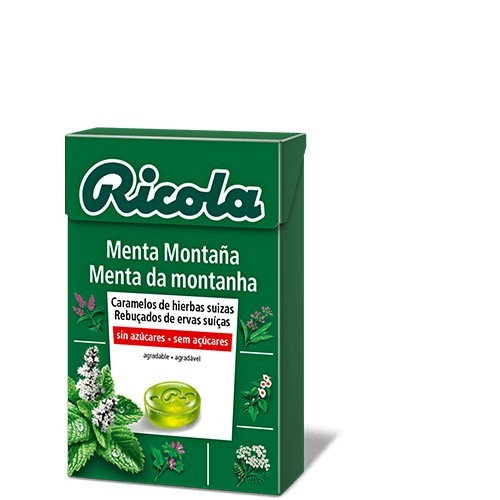 Ricola caramelos sin azúcar Menta montaña, 50g.