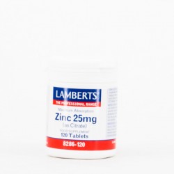 LAMBERTS Zinco 25 mg, 120 comprimidos.