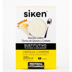 Siken Custard Substituto Lemon Cheesecake, 6 pacotes.