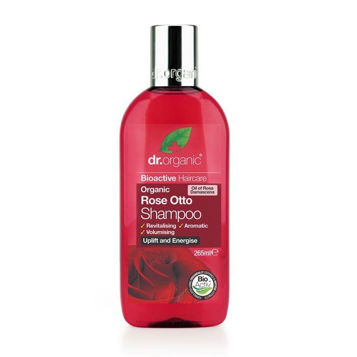 Dr Orgânico Champú Rose Otto, 265ml.