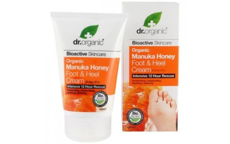 Dr Organic Manuka Honey Foot & Creme de Calcanhar, 125ml.