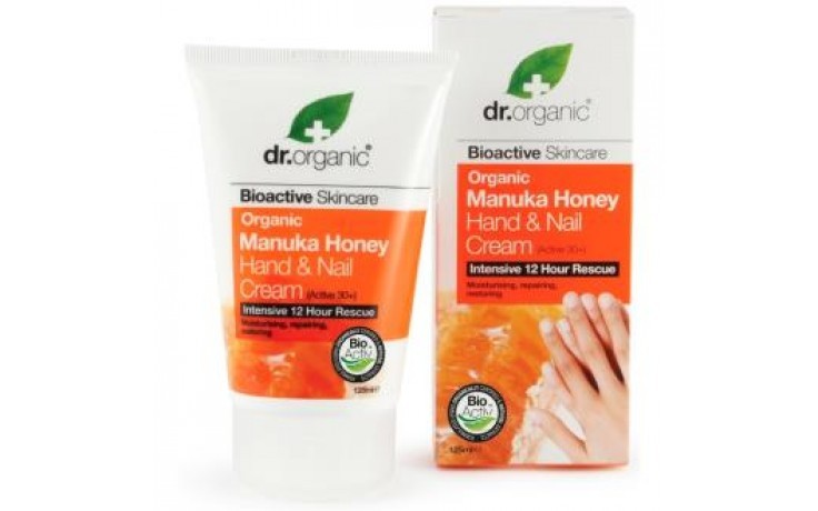 Dr Organic Manuka Honey Hand & Creme para Unhas, 125ml.