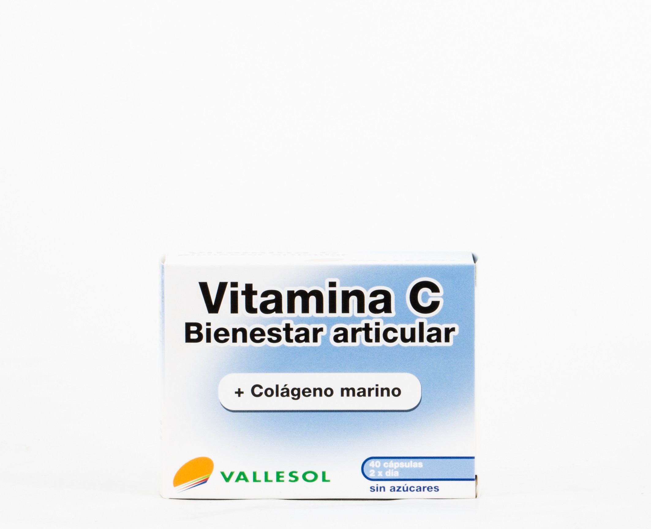 Vallesol Joint Wellness Vit C + Colágeno Marinho, 40 cápsulas.