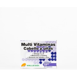 Vallesol Multi Vitaminas Cabelo & Unhas, 40 Caps.