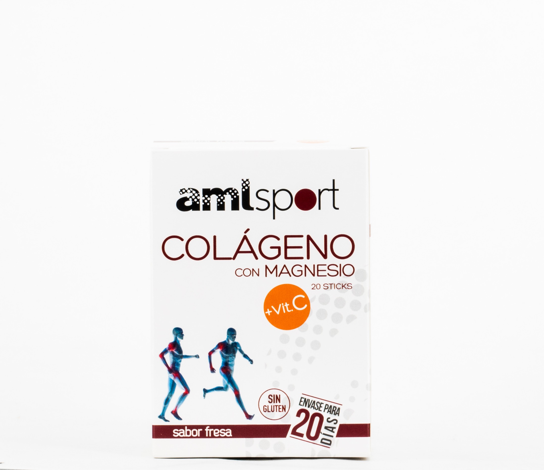 AMLSport Colágeno com Magnésio + VitC, 20 Palitos.