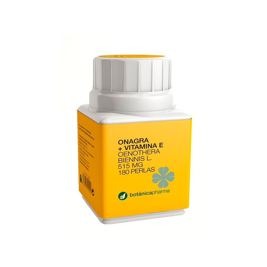 BotanicaPharma Evening Primrose & Vitamina E 515mg, 180 cápsulas gelatinosas.