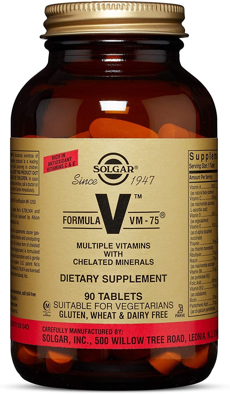 Solgar Formula VM-75, 90 comprimidos.