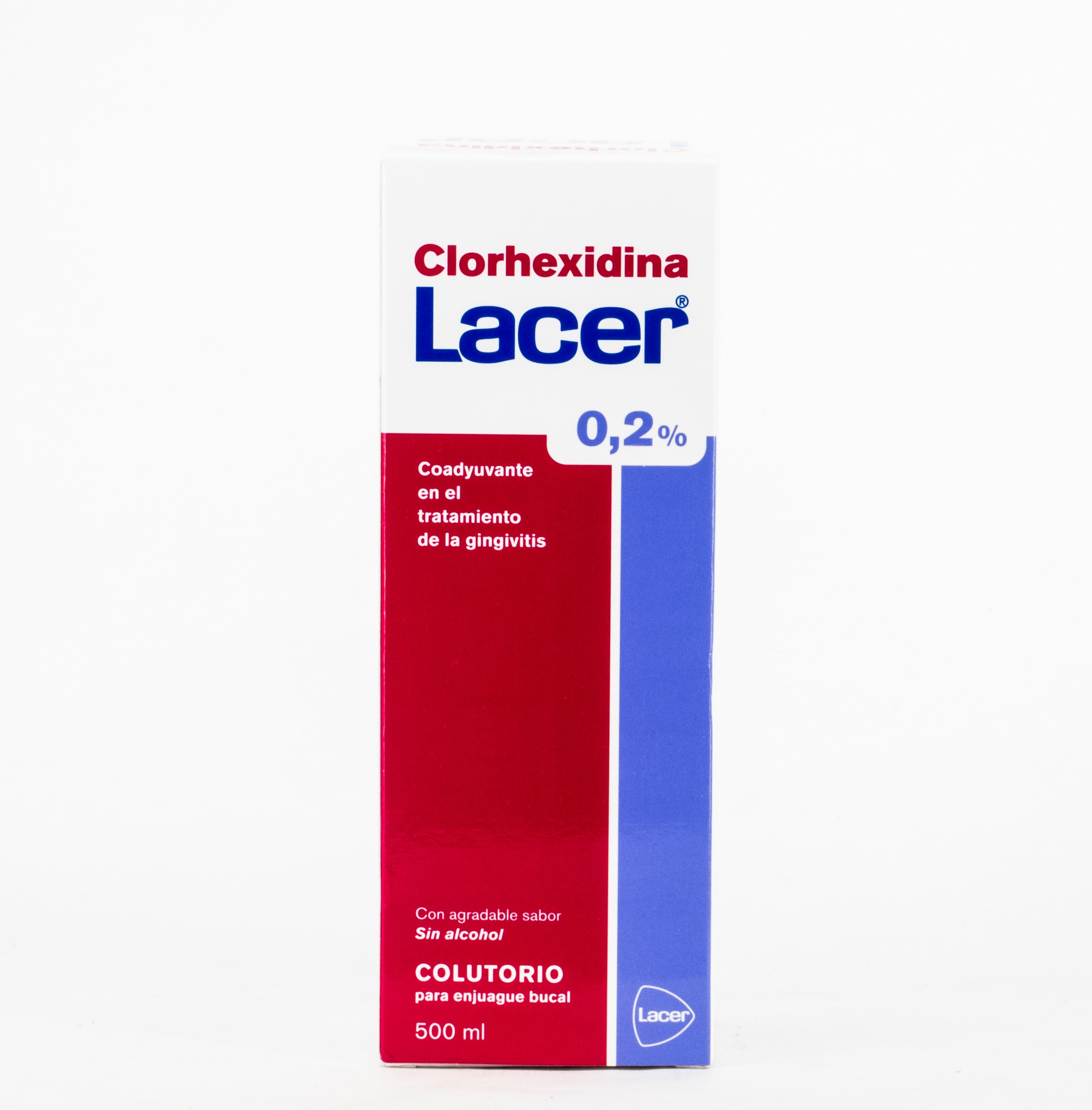 Enxaguante bucal Lacer Clorexidina 0,2%, 500ml.