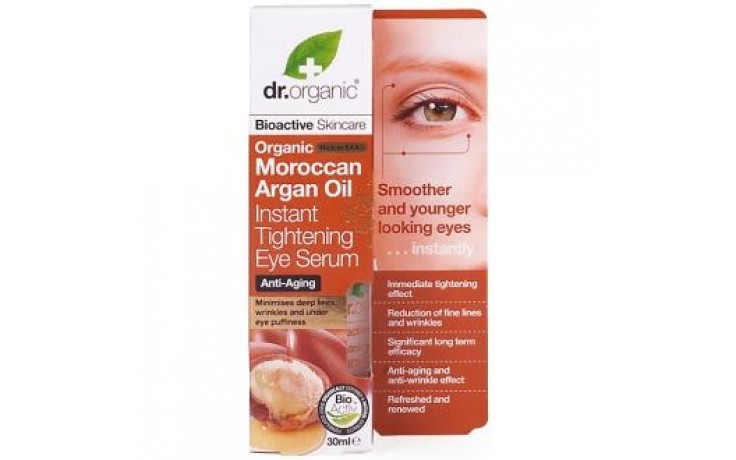 Dr Organic Instant sérum de contorno dos olhos refirmante. Argán, 30ml.