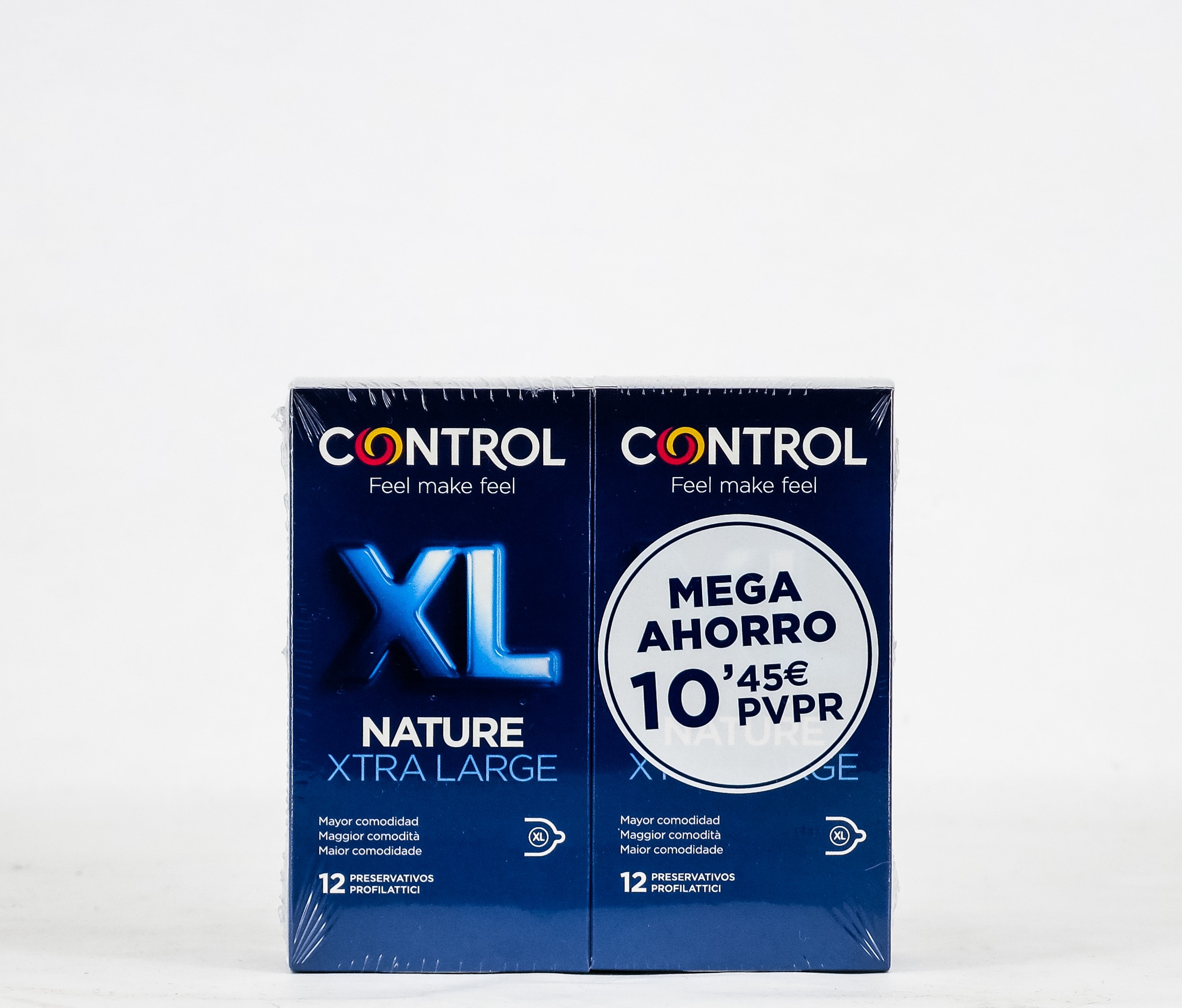Controle Natureza XL. Poupança, 12+12 preservativos.
