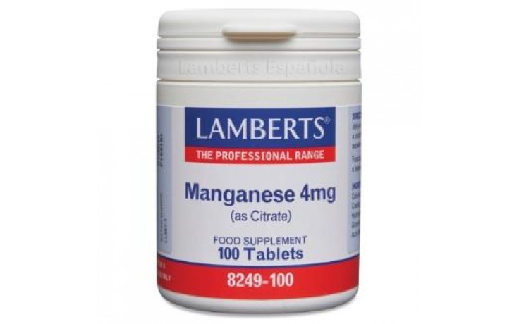 Lamberts Manganês 4 mg, 100 Comp.