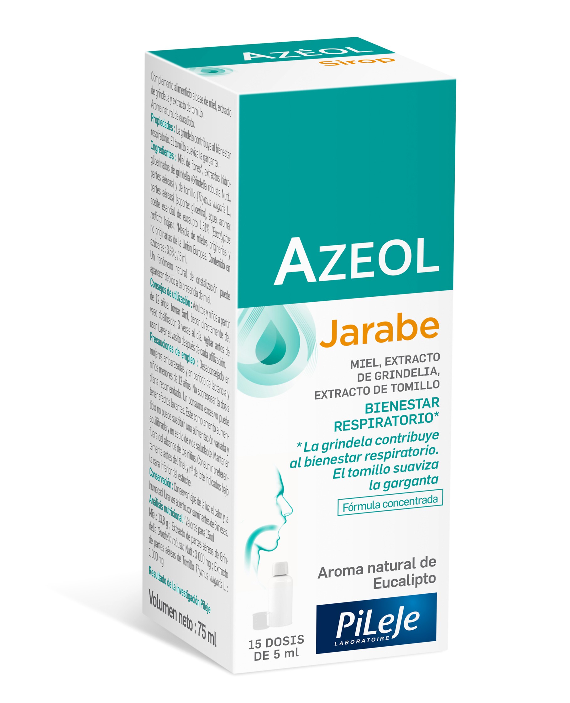 Xarope Pileje Azeol, 75ml.