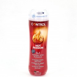Control Hot Passion Gel de Massagem, 200 ml.