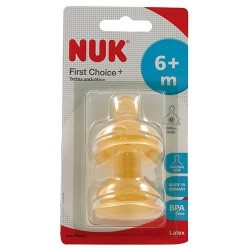 NUK teto de látex M +6m, 2 unid.