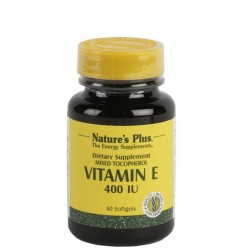 Natures Plus Vitamina E 400 UI, 60 pérolas.