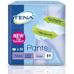 Calças Tena absorvem urina maxi Inc. Plus size, 10 unidades.