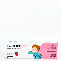 Creme Dental Infantil Morango Fluor Kin, 50ml.