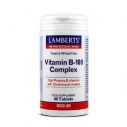 LAMBERTS Vitamin B-100 Complex, 60 comprimidos.