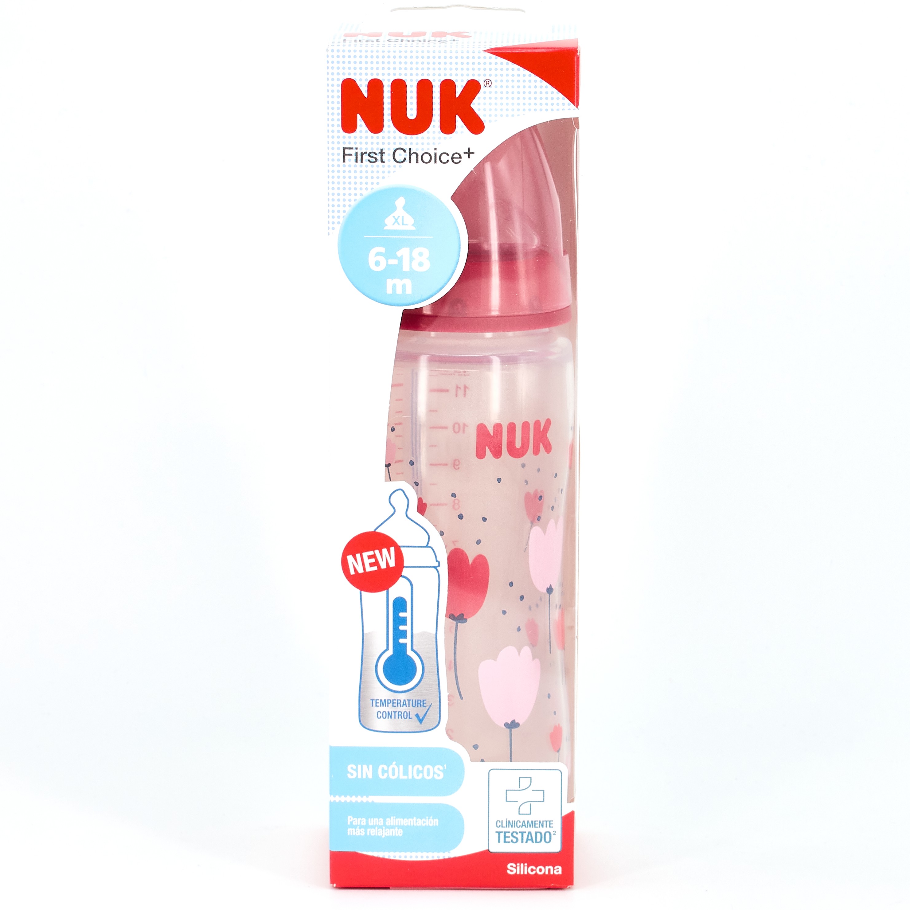 NUK Mamadeira de silicone 6-18 m XL Wide, 360ml.