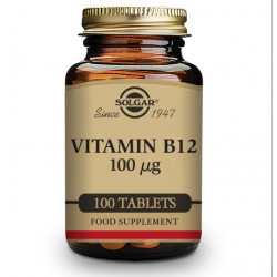 Solgar Vitamina B12 100ug. Cianocobalamina, 100 comprimidos.