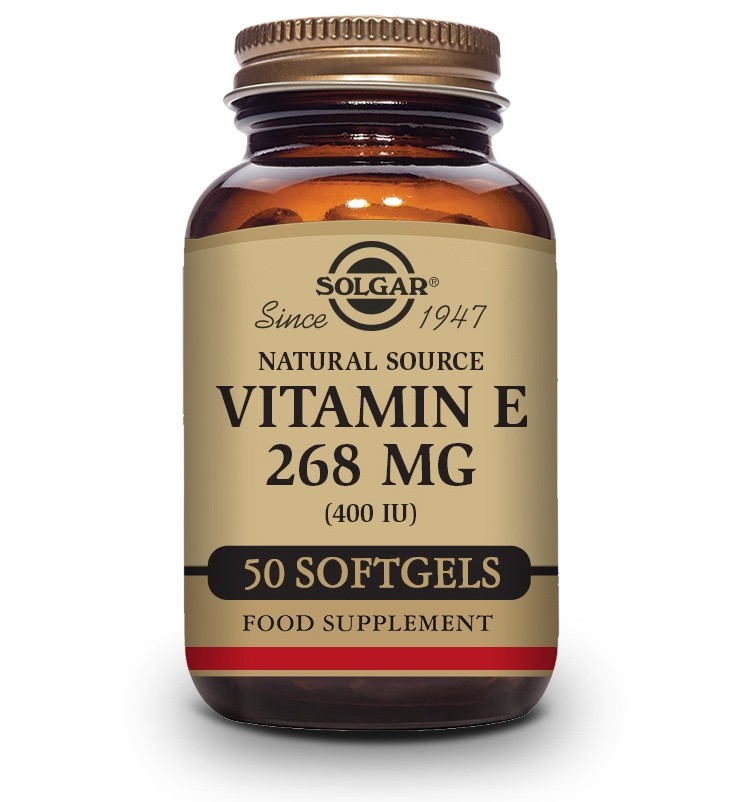 Solgar Vitamina E 400 UI 268mg, 50 Cápsulas Vegetais