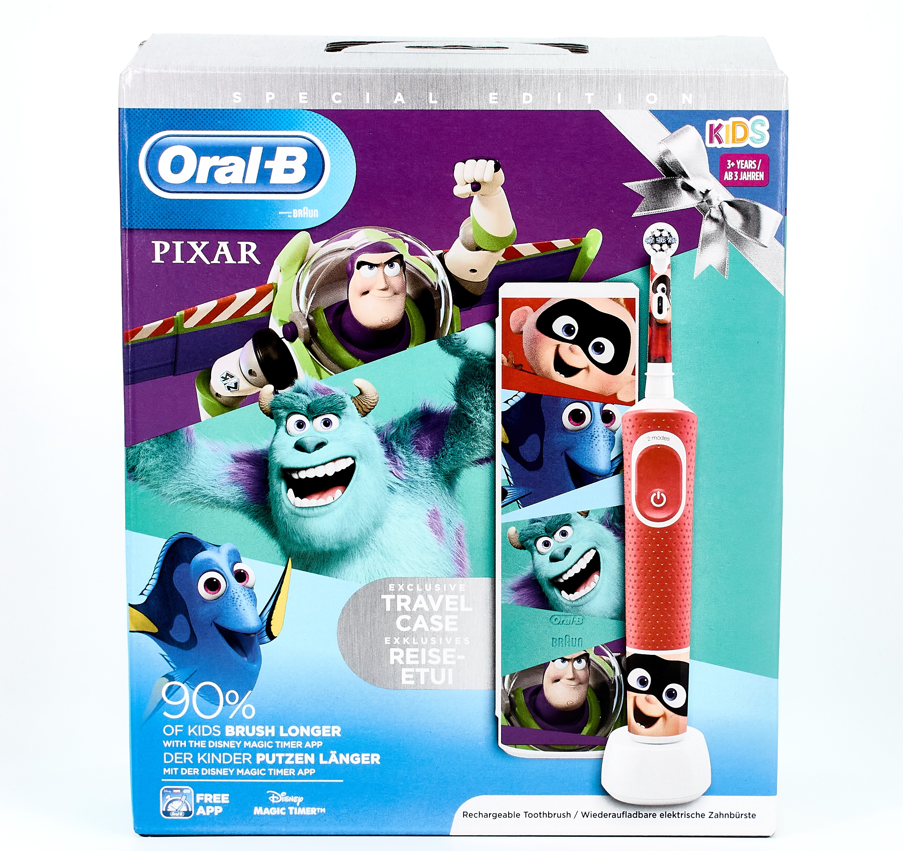 Escova de dentes elétrica infantil Oral B Pixar