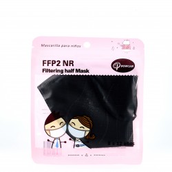 FFP2 Máscara Infantil Preta, 1Pc.