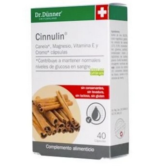 Dr.Dünner Cinnulin, 40 cápsulas.