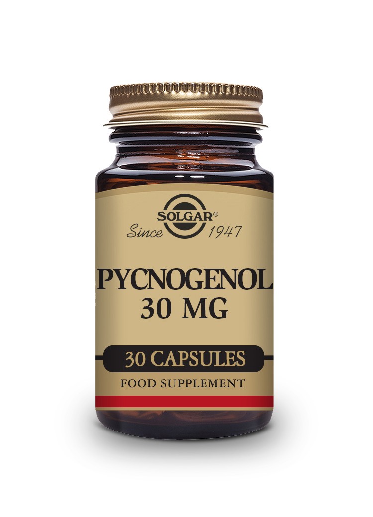 Solgar Extrato de casca de pinheiro 30 mg. Pycnogenol, 30 cápsulas vegetarianas.