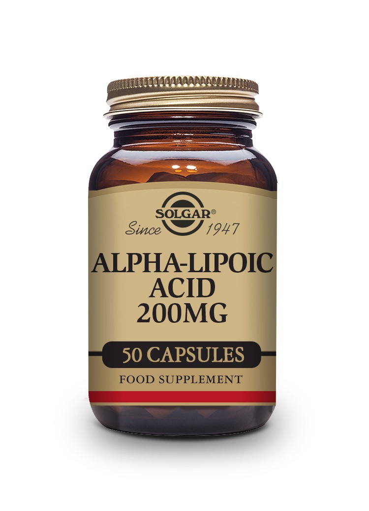 Solgar Ácido alfa-lipoico 200 mg, 50 cápsulas vegetarianas.